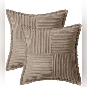 MIULEE Decorative Throw Pillow Covers 16x16 - Set of 2 Light Brown 🤎🤎